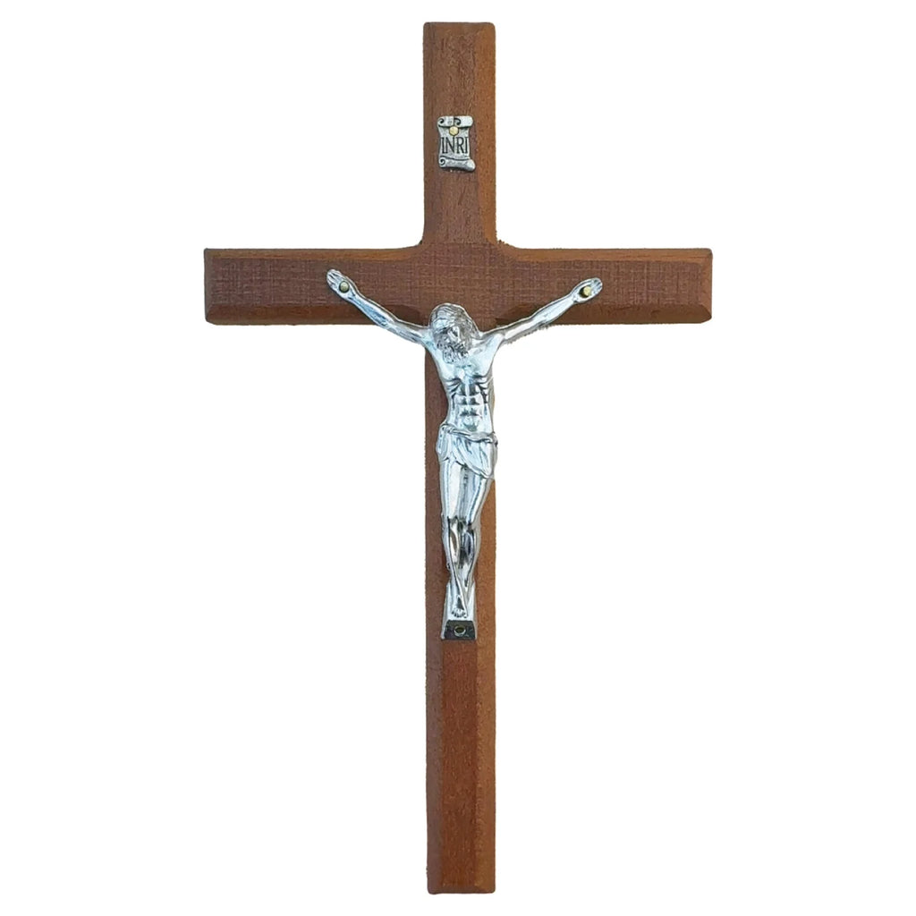 Hand-carved wooden wall cross