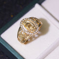 Virgin Mary zirconia ring