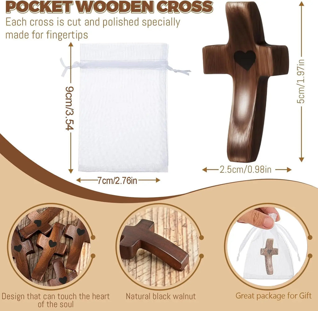 Pocket holding crosses, set of 12