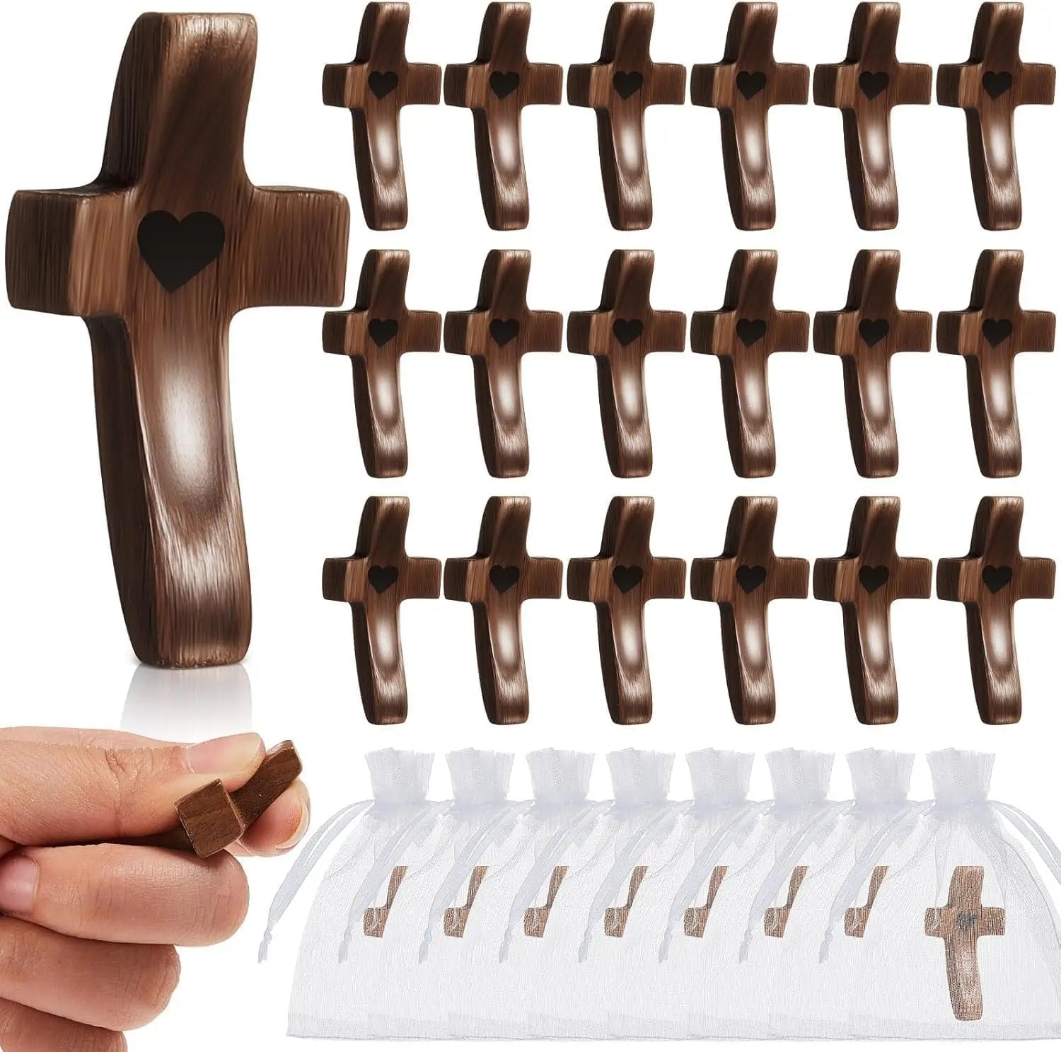 Pocket holding crosses, set of 12